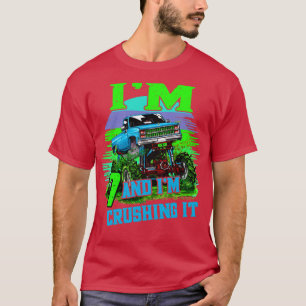 T-shirt 7 ans Crushing It Monster Truck 7e anniversaire