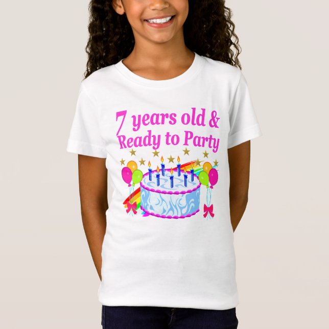 T-Shirt 7 ANS ET PRÊT À FÊTER L'ANNIVERSAIRE (Devant)