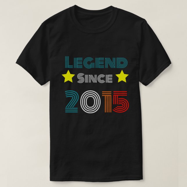 T-shirt 7 Ans Légende depuis 2015 7e anniversaire (Design devant)