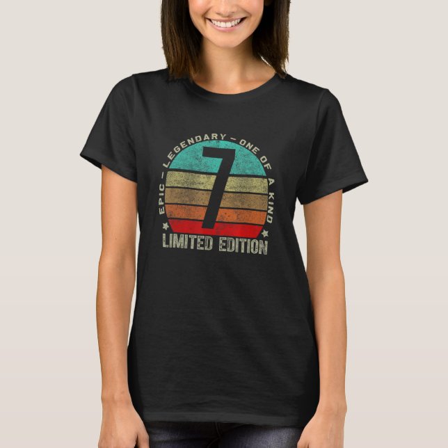 T-shirt 7 ans Vintage 2015 7e anniversaire (Devant)