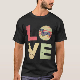 T-shirt 7 Cadeaux Rétro vintage de Maman de Chien Teckel T