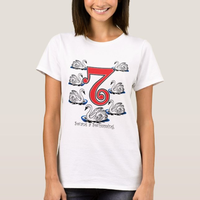 T-shirt 7 cygnes nageant (Devant)