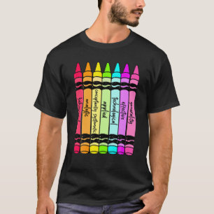 T-shirt 7 Dimensions Crayons De L'Analyse Du Comportement 