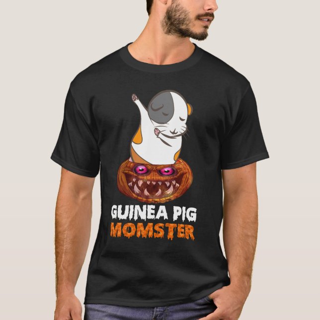 T-shirt 7 Halloween de la mère monstre de cochons d'Inde (Devant)