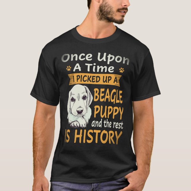 T-shirt 7 Il était une fois - Chiot Beagle Beagle (Devant)