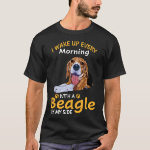 T-shirt 7 Je me réveille chaque matin avec un Beagle à mes