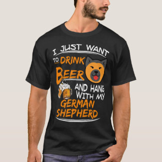 T-shirt 7 Je veux juste boire de la bière et traîner avec
