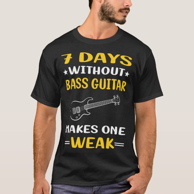 T-shirt 7 Jours sans basse guitariste guitariste (Devant)