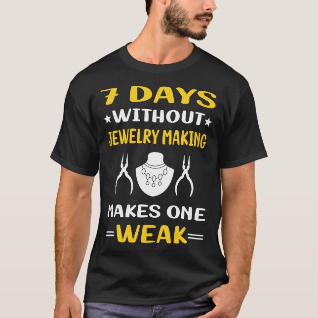 T-shirt 7 Jours Sans Bijoux Bijouterie (Devant)