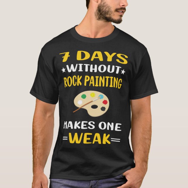 T-shirt 7 jours sans peinture rupestre de roches (Devant)