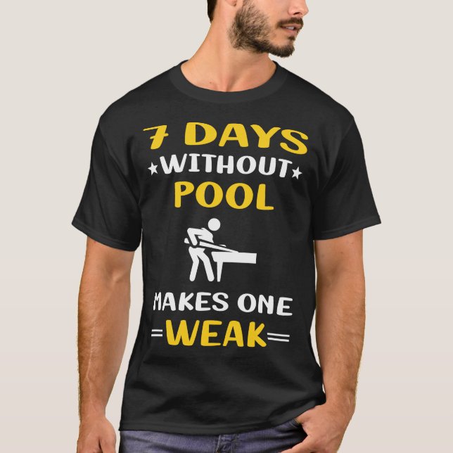 T-shirt 7 jours sans piscine (Devant)