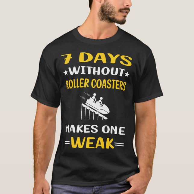 T-shirt 7 Jours Sans Rouleau Dessous de verre Rollercoaste (Devant)