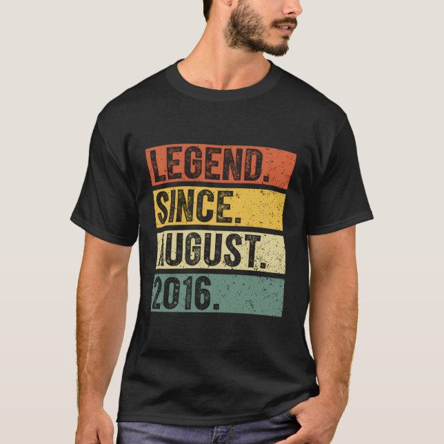 T-shirt 7 Légende Depuis Août 2016 7Ème (Devant)