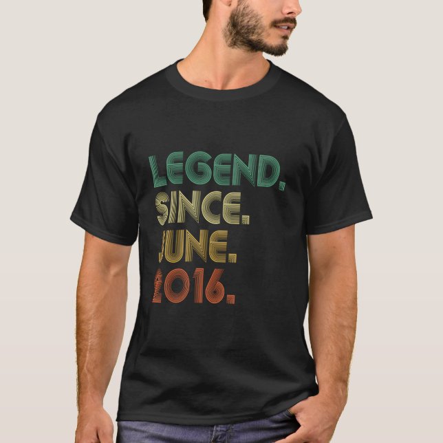 T-shirt 7 Légende Depuis Juin 2016 7Ème (Devant)