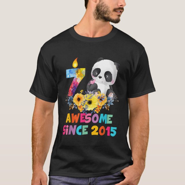 T-shirt 7 Magnifique 2015 7E Panda Unicorn (Devant)