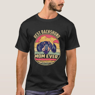 T-shirt 7 Meilleure Maman de Dachshund Vintage