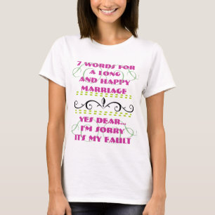 T-shirt 7 Mots Pour Un Mariage Long Et Heureux