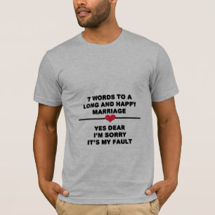 T-shirt 7 Mots Pour Un Mariage Long Et Heureux