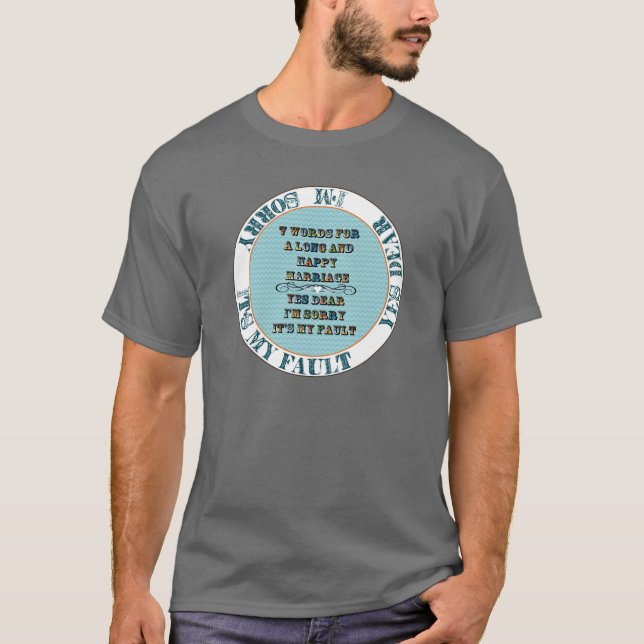 T-shirt 7 Mots Pour Un Mariage Long Et Heureux (Devant)