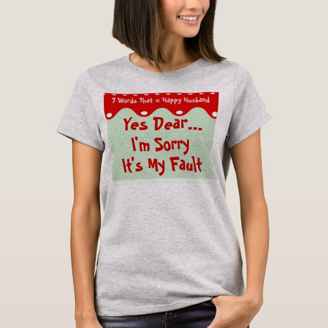 T-shirt 7 Mots pour un Mariage Long et Heureux Mari Heureu (Devant)