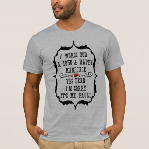 T-shirt 7 Mots Pour un Mariage Long et Heureux - Personnal
