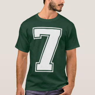 T-shirt 7 Numéro Sept Équipe Sports Graphique Varsity Corr