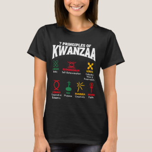 T-shirt 7 Principes De Kwanzaa Hommes De Fierté Africaine-