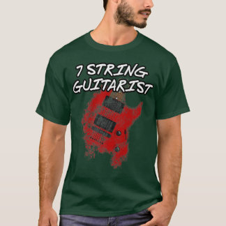 T-shirt 7 String Guitarist, Etended Range Guitar, Musician