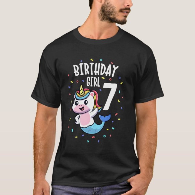 T-shirt 7 Unicorn Mermaid 7Th Py Mermicorn (Devant)