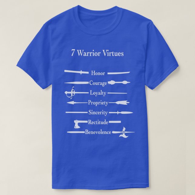 T-shirt 7 Vertus guerrières (Design devant)