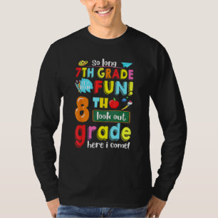 T-shirt 7e année c'était amusant 8e année me voici de reto