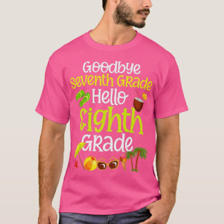 T-shirt 7e année d'études Adieu 7e année Bonjour 8e année