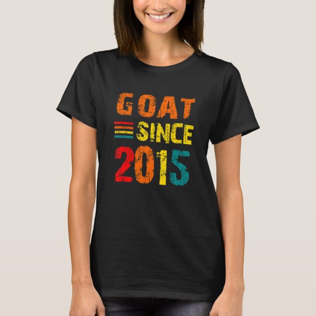 T-shirt 7e anniversaire 7 ans chèvre depuis 2015 (Devant)