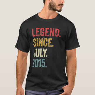 T-shirt 7e anniversaire 7 ans légende depuis juillet 2015