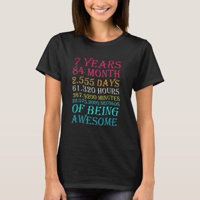 T-shirt 7e anniversaire 7e anniversaire Citations d'annive (Devant)