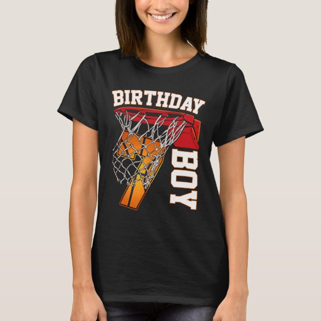 T-shirt 7e anniversaire Boy Basketball 7 ans Thème Playe (Devant)