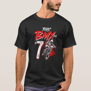 T-shirt 7e anniversaire Boy BMX Anniversaire Décorations d
