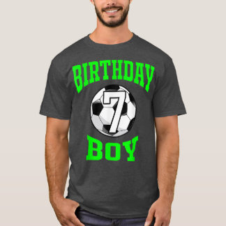T-shirt 7e anniversaire Boy Soccer Enfant de 7 ans