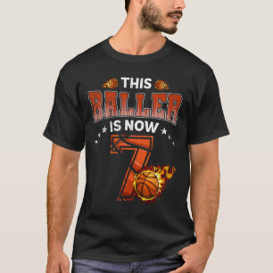 T-shirt 7e anniversaire Boys Joueur de basket-ball Cadeaux