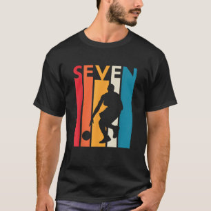 T-shirt 7e anniversaire cadeau Sept basket-ball Vintage 7 