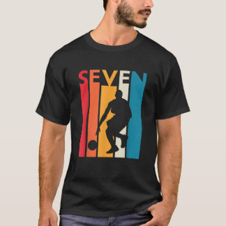 T-shirt 7e anniversaire cadeau Sept basket-ball Vintage 7