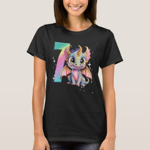 T-shirt 7e anniversaire Chemise Girl Dragon Anniversaire t