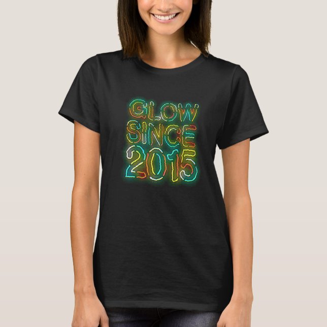 T-shirt 7e anniversaire de la lueur depuis 2015 lunettes d (Devant)