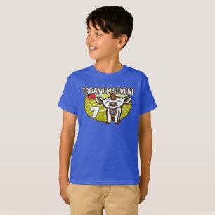 T-shirt 7e anniversaire de l'enfant Aujourd'hui, je suis s