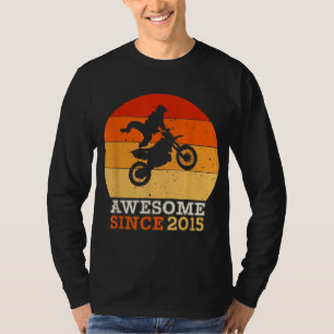 T-shirt 7e anniversaire Dirt Bike Cadeau 7 ans Mo Vintage