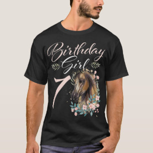 T-shirt 7e anniversaire fille Cheval Lover 7 ans Anniversa