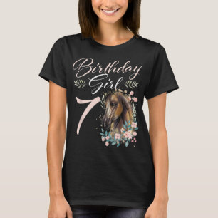 T-shirt 7e anniversaire fille Cheval Lover 7 ans Anniversa