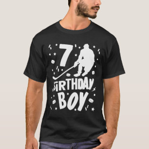 T-shirt 7e anniversaire Garçon Hockey sur glace Enfants 7