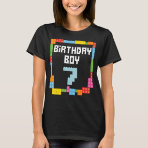 T-shirt 7e anniversaire Garçon maître constructeur 7 ans b