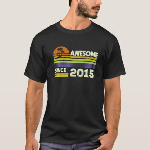 T-shirt 7e anniversaire Garçons Filles Awesome depuis 2015